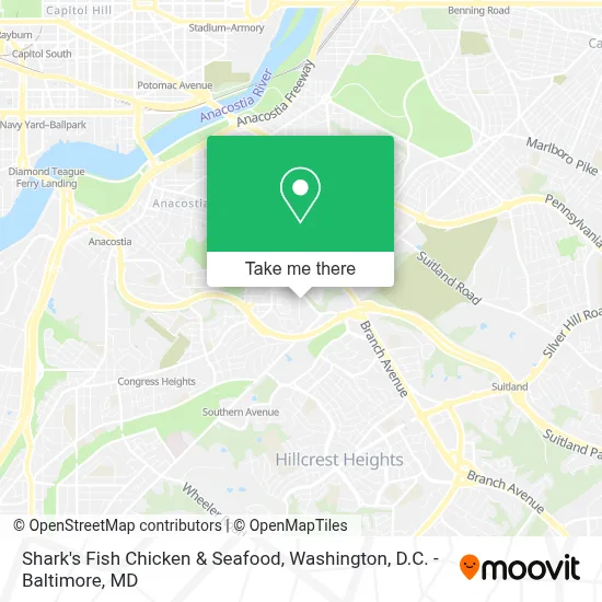Shark's Fish Chicken & Seafood map