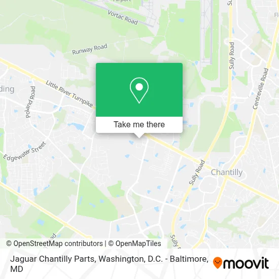 Jaguar Chantilly Parts map