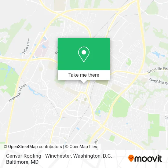 Cenvar Roofing - Winchester map