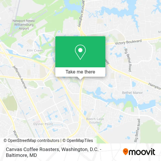 Canvas Coffee Roasters map