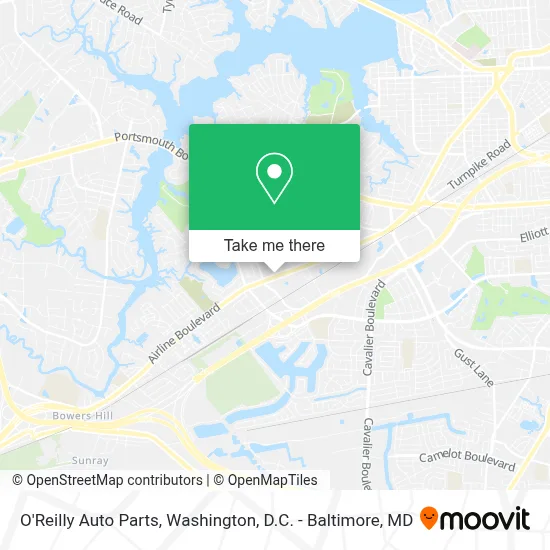 O'Reilly Auto Parts map