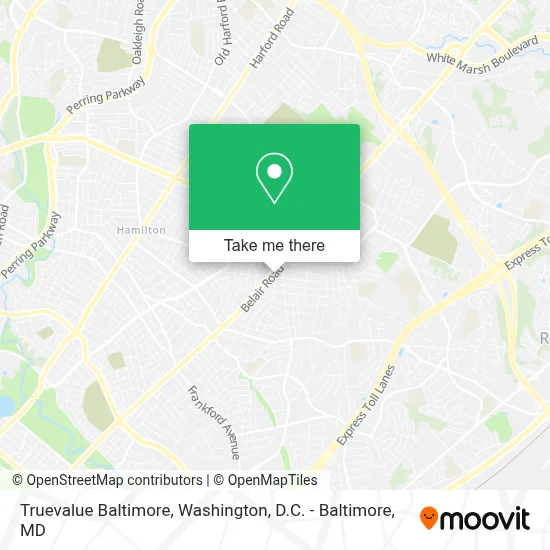Truevalue Baltimore map