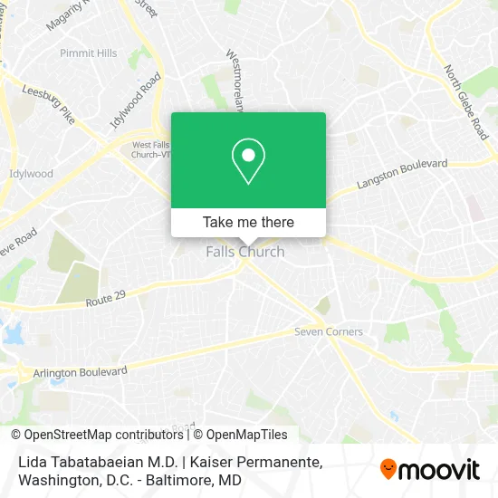 Lida Tabatabaeian M.D. | Kaiser Permanente map
