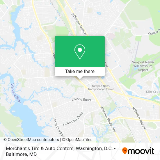 Merchant's Tire & Auto Centers map
