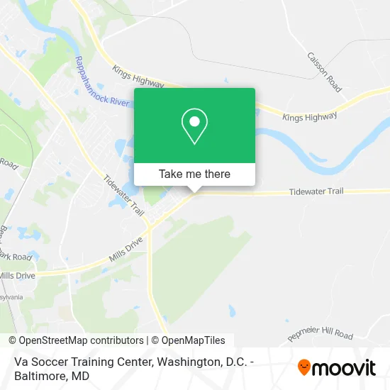 Va Soccer Training Center map