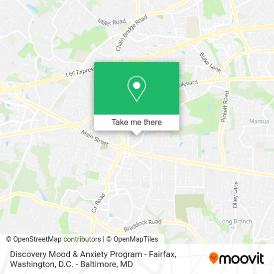 Discovery Mood & Anxiety Program - Fairfax map