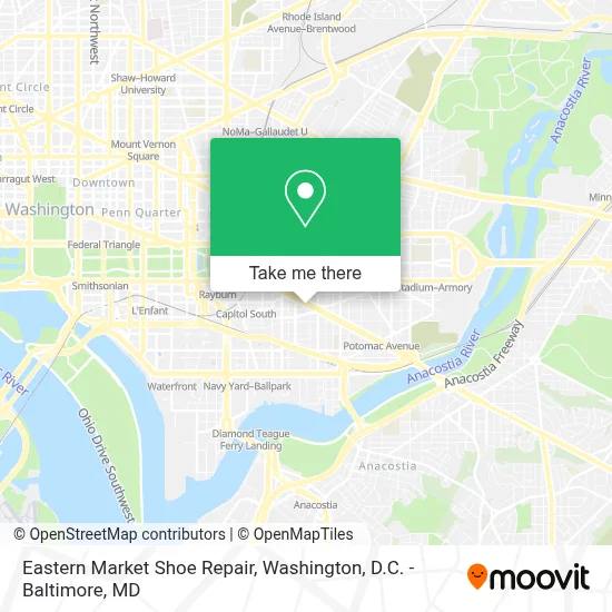 Eastern Market Shoe Repair map