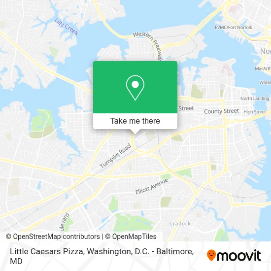 Little Caesars Pizza map