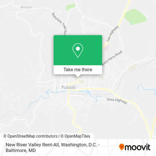 New River Valley Rent-All map