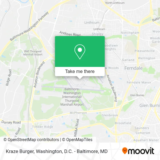 Kraze Burger map