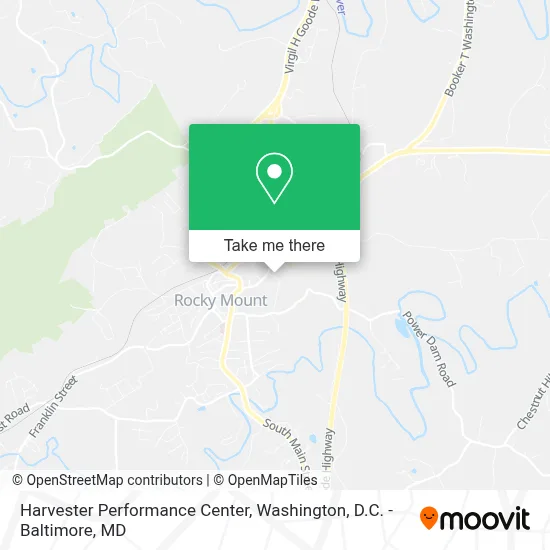 Harvester Performance Center map