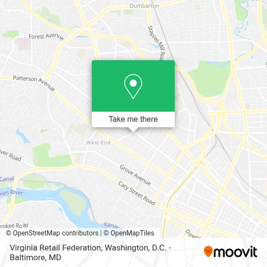 Virginia Retail Federation map