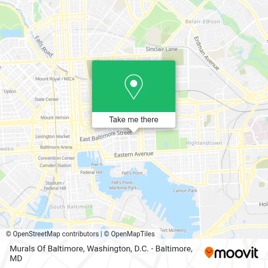 Murals Of Baltimore map