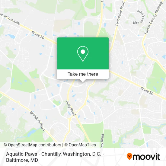 Aquatic Paws - Chantilly map