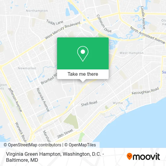 Virginia Green Hampton map