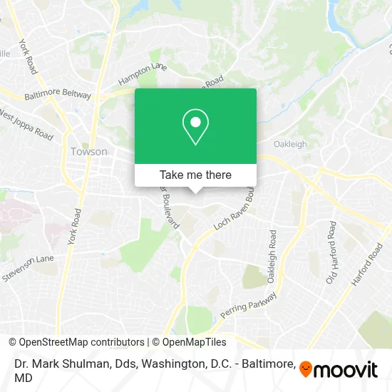 Dr. Mark Shulman, Dds map