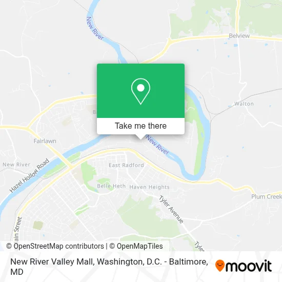New River Valley Mall map