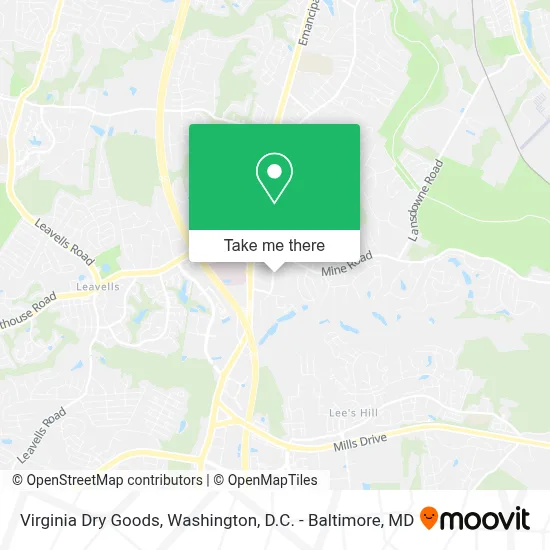 Virginia Dry Goods map