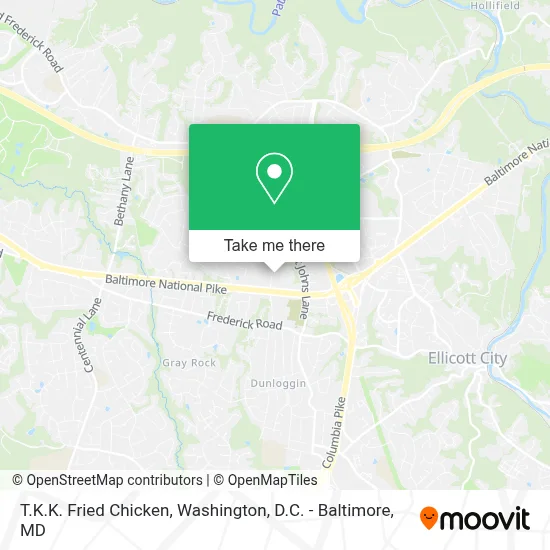 T.K.K. Fried Chicken map