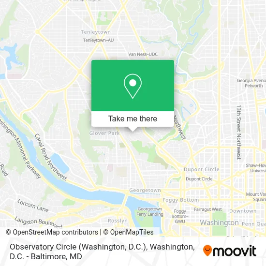 Observatory Circle (Washington, D.C.) map