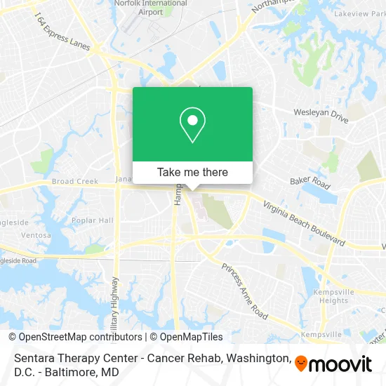 Sentara Therapy Center - Cancer Rehab map