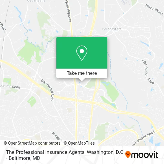 The Professional Insurance Agents map