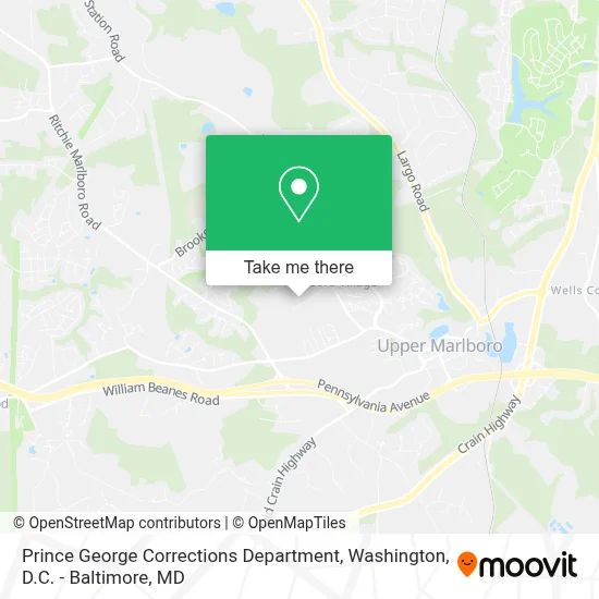 Prince George Corrections Department map
