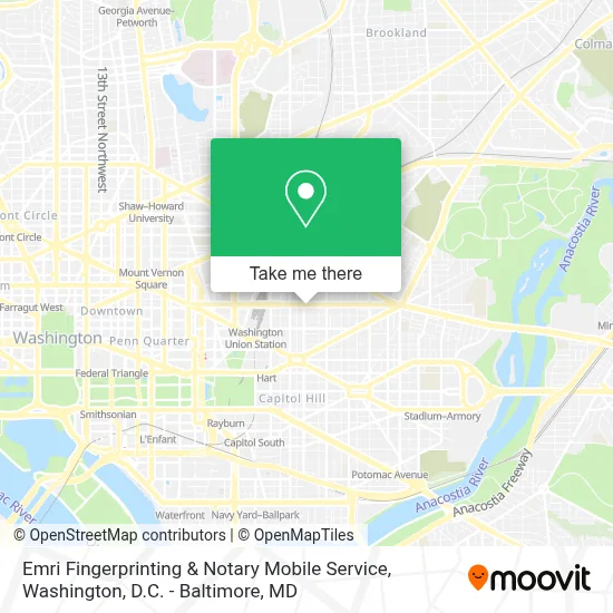 Emri Fingerprinting & Notary Mobile Service map