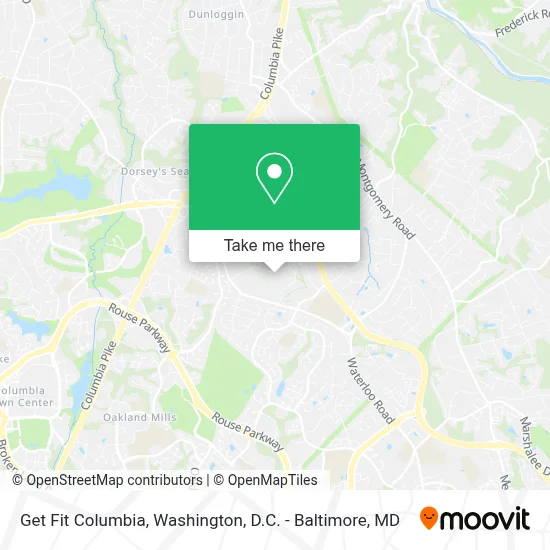 Get Fit Columbia map
