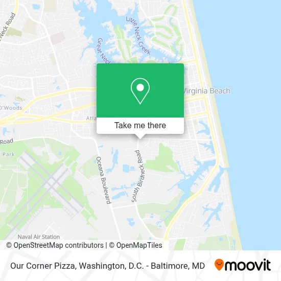 Our Corner Pizza map