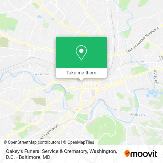 Oakey's Funeral Service & Crematory map
