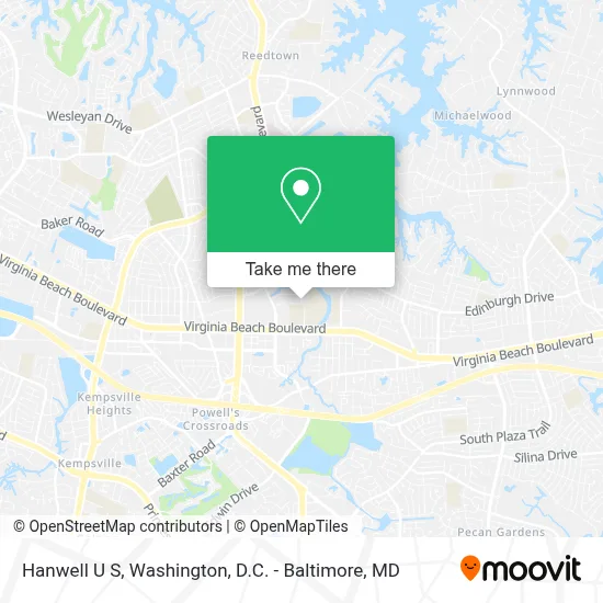 Hanwell U S map