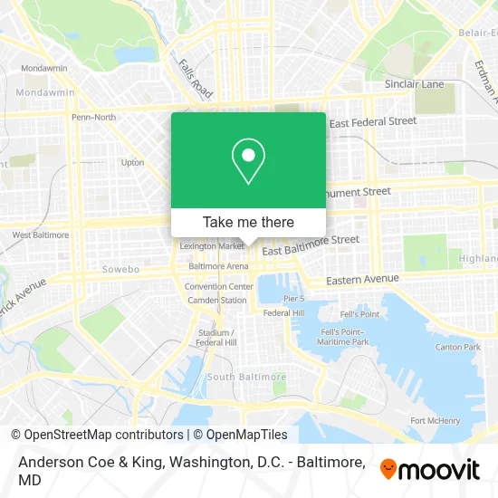 Anderson Coe & King map