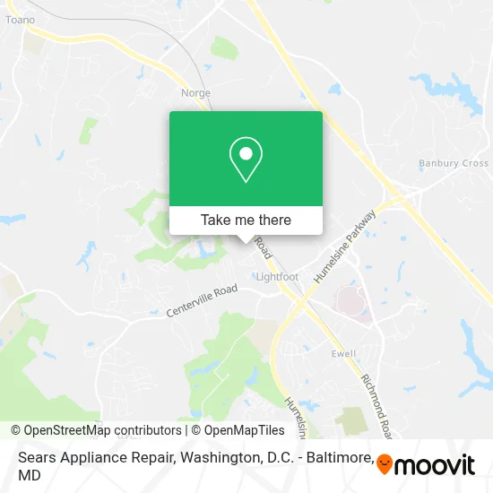 Sears Appliance Repair map