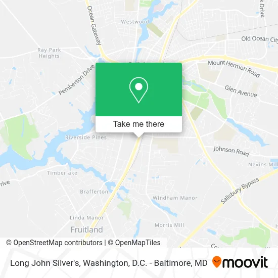 Long John Silver's map