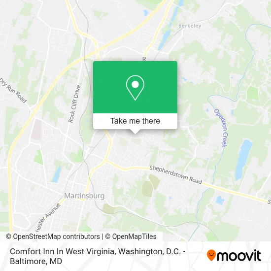 Comfort Inn In West Virginia map