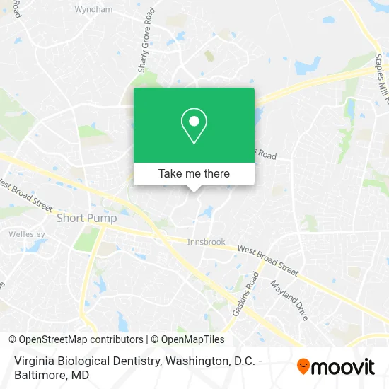 Virginia Biological Dentistry map