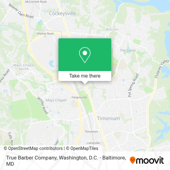 True Barber Company map