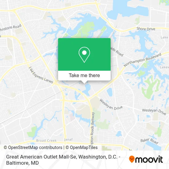 Great American Outlet Mall-Se map