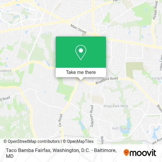 Taco Bamba Fairfax map