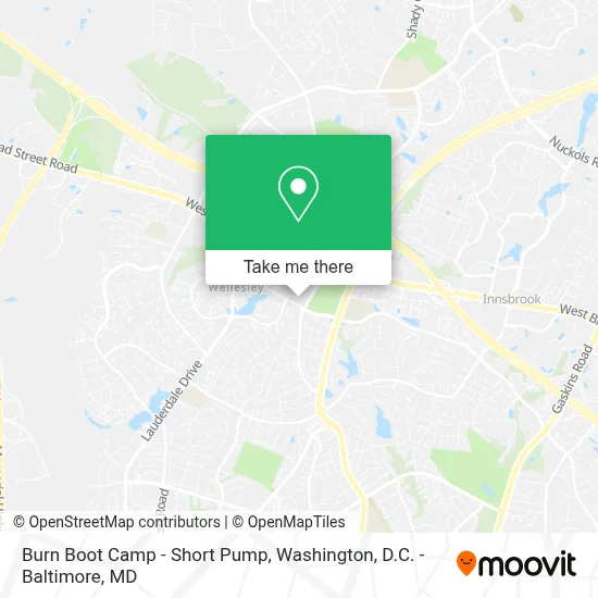 Burn Boot Camp - Short Pump map