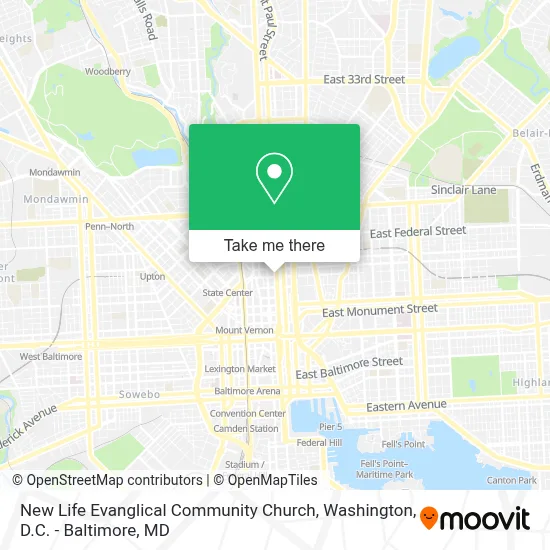 New Life Evanglical Community Church map
