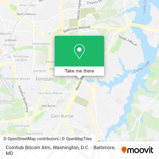Coinhub Bitcoin Atm map