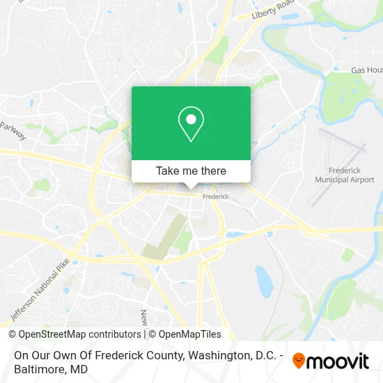 On Our Own Of Frederick County map