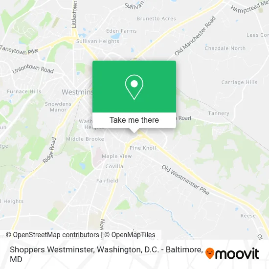 Shoppers Westminster map