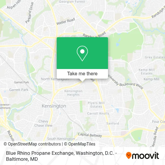 Blue Rhino Propane Exchange map