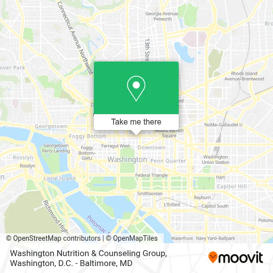 Washington Nutrition & Counseling Group map