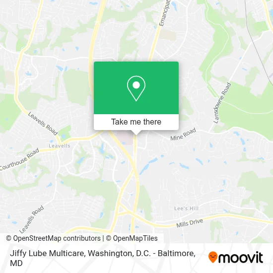 Jiffy Lube Multicare map