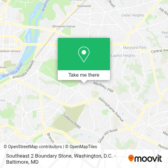 Southeast 2 Boundary Stone map