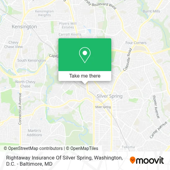 Rightaway Insurance Of Silver Spring map